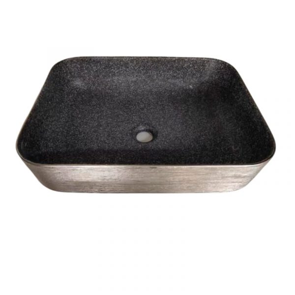 LAVABO SOPRAPIANO NAPOLES BICOLORE IN PLATINO